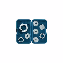 RA1128 8-Piece Router Template Guide Assorted Set with Included Storage Case and Threaded Template Guide Adapter