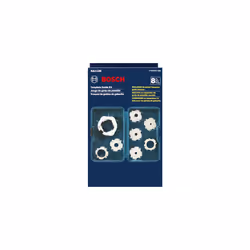 RA1128 8-Piece Router Template Guide Assorted Set with Included Storage Case and Threaded Template Guide Adapter