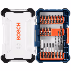 BOSCH DDMS20 20-Piece Assorted Impact Tough Drill Drive Custom Case System Set for Drilling and Driving Applications