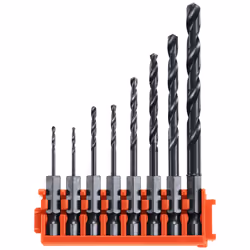 Bosch CCSDV08 Impact Tough Black Oxide Drill Bits with Clip for Custom Case System