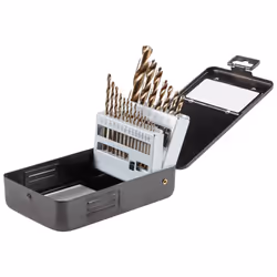 BOSCH GO21 21-Piece Assorted Set Gold Oxide Drill Bits with Included Case Standard Shank Diameters for General Purpose Applic ...