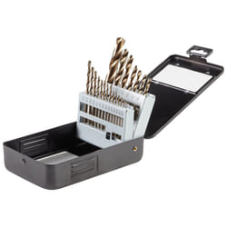 BOSCH GO21 21-Piece Assorted Set Gold Oxide Drill Bits with Included Case Standard Shank Diameters for General Purpose Applications in Wood  Plastic