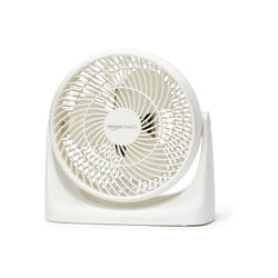Amazon Basics Portable Desk Fan, 7 Inch Quiet Operation Cooling, 3 Speed Settings, 90Â° Variable Tilt, 15.49 x 27.3 x 27.69 cm, White
