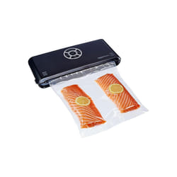 Amazon Basics Vacuum Sealer Machine for Sous Vide Cooking, 30cm Seam with 10 Bags for Preserving Meat, Fish, Fruits, and Vegetables, Black