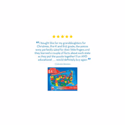 Melissa & Doug USA Map Floor Puzzle (51 pcs  2 x 3 feet)  Multi