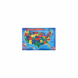 Melissa & Doug USA Map Floor Puzzle (51 pcs  2 x 3 feet)  Multi
