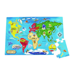 Melissa & Doug World Map Jumbo Jigsaw Floor Puzzle (33 pcs  2 x 3 feet)