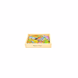 Melissa & Doug Magnetic Wooden Dinosaurs in a Wooden Storage Box (20 pcs)