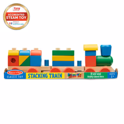 Melissa & Doug Stacking Train - Classic Wooden Toy (18 pcs) - Train Set  Wooden Sorting & Stacking Toys For Toddlers Ages 2+  Multi-colored