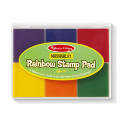 Melissa & Doug Rainbow Stamp Pad For Rubber Stamps  Arts And Crafts Supplies For Kids Ages 4+  6 Washable Inks