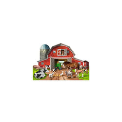 Melissa & Doug Busy Barn Shaped Jumbo Jigsaw Floor Puzzle (32 pcs  2 x 3 feet)