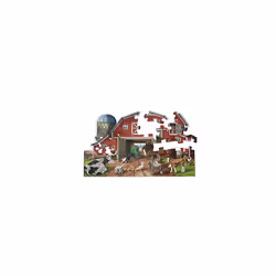 Melissa & Doug Busy Barn Shaped Jumbo Jigsaw Floor Puzzle (32 pcs  2 x 3 feet)