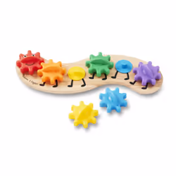Melissa & Doug Rainbow Caterpillar Gear Toy With 6 Interchangeable Gears - For Toddlers And Babies