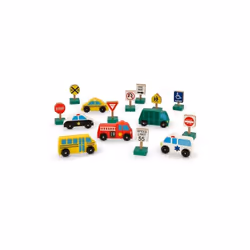 Melissa & Doug Lci3177 Wooden Vehicles And Traffic Signs