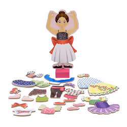 Nina Ballerina Magnetic Wooden Dress-Up Doll | Pretend Play Toy | Cognitive Skills | 3+ | Gift for Boy or Girl