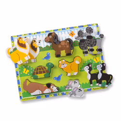 Melissa & Doug Pets Wooden Chunky Puzzle (8 pcs)