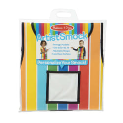 Melissa & Doug Art Essentials Artist Smock - One Size Fits All - Artist Painting Apron With Pockets  Art Smock For Toddlers And Kids