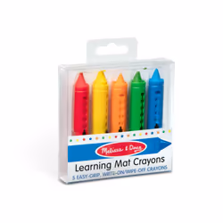 Melissa & Doug Learning Mat Crayons - 5 Colors