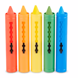 Melissa & Doug Learning Mat Crayons - 5 Colors