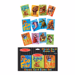 Melissa & Doug Classic Card Games Set - Old Maid  Go Fish  Rummy - FSC Certified