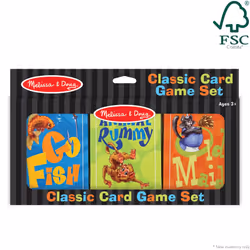 Melissa & Doug Classic Card Games Set - Old Maid  Go Fish  Rummy - FSC Certified