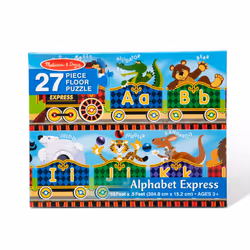 Melissa & Doug Alphabet Express Jumbo Jigsaw Floor Puzzle (27 pcs  10 feet long) - FSC Certified