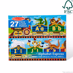 Melissa & Doug Alphabet Express Jumbo Jigsaw Floor Puzzle (27 pcs  10 feet long) - FSC Certified