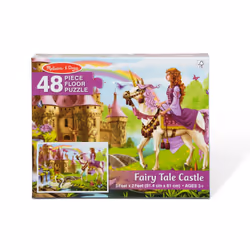 Melissa & Doug Fairy Tale Castle Jumbo Jigsaw Floor Puzzle (48 pcs  2 x 3 feet) - FSC Certified