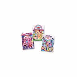 Melissa & Doug Puffy Sticker Activity Books Set: Princess  Mermaid  Fairy - 180+ Reusable Stickers - Reusable Dress Up Doll S ...