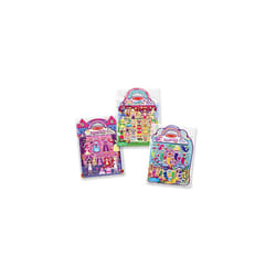 Melissa & Doug Puffy Sticker Activity Books Set: Princess  Mermaid  Fairy - 180+ Reusable Stickers - Reusable Dress Up Doll Stickers  Restickable Puff