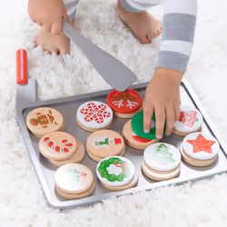 Melissa & Doug Slice and Bake Wooden Christmas Cookie Play Food Set