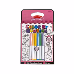 Melissa & Doug On the Go Color by Numbers Kids Design Board - Unicorns, Ballet, Kittens, and More