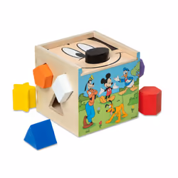 Melissa & Doug Disney Mickey Mouse & Friends Wooden Shape Sorting Cube - Mickey Mouse Toys  Classic Wooden Toys For Babies An ...