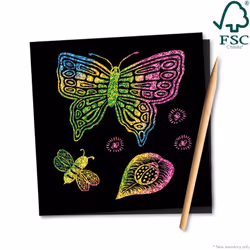 Melissa & Doug Scratch Art Doodle Pad With 16 Scratch-Art Boards and Wooden Stylus - FSC Certified