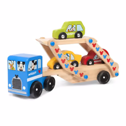 Melissa & Doug Mickey Wooden Car Carrier Set