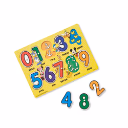 Melissa & Doug Disney Wooden Peg Puzzles Set: Letters  Numbers  and Shapes and Colors - Letters And Number Puzzles  Disney Puzzles  Wooden Puzzles For