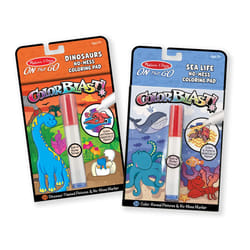 Melissa & Doug ColorBlast! Sea Life and Dinosaurs Color-Reveal Coloring Books  2-Pack