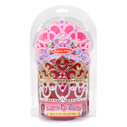 Melissa & Doug Dress-Up Tiaras for Costume Role Play (4 pcs) Pink  Purple  Silver  Gold