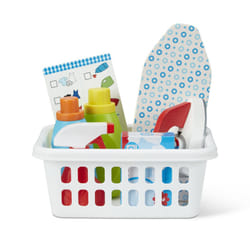 Melissa & Doug Laundry Basket Pretend Play Set With Wooden Iron  Ironing Board  and Accessories (14 Pcs) For Kids