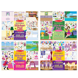Melissa & Doug Reusable Sticker Pads Set: Fairies  Princess Castle  Play House  Dress-Up - 680+ Stickers