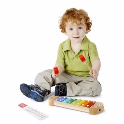 Melissa & Doug Caterpillar Xylophone Musical Toy With Wooden Mallets 15.25"""" x 6.5"""" x 1.5 - For Toddlers Ages 3+ Blue