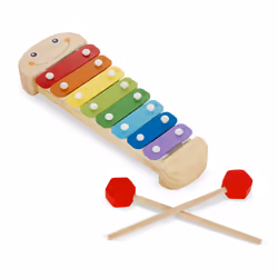 Melissa & Doug Caterpillar Xylophone Musical Toy With Wooden Mallets 15.25"""" x 6.5"""" x 1.5 - For Toddlers Ages 3+ Blue