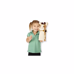 Melissa & Doug Zoo Friends Hand Puppets (Set of 4) - Elephant  Giraffe  Tiger  and Monkey