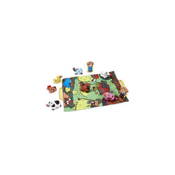 Melissa & Doug Take-Along Farm Baby and Toddler Play Mat (19.25 x 14.5 inches) With 9 Animals - Folds To Be Convenient Storage Bag for Travel