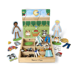 Melissa & Doug Occupations Magnetic Dress-Up Wooden Pretend Play Set (82 pcs) - Magnetic Dress-Up Dolls For Kids