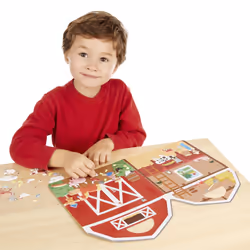 Melissa & Doug Puffy Sticker Play Set - On the Farm - 52 Reusable Stickers  2 Fold-Out Scenes - FSC Certified