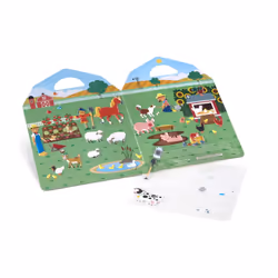 Melissa & Doug Puffy Sticker Play Set - On the Farm - 52 Reusable Stickers  2 Fold-Out Scenes - FSC Certified