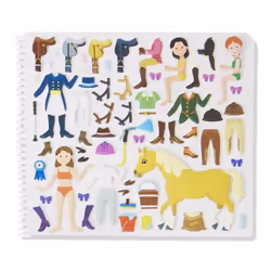 Melissa & Doug Puffy Sticker Activity Book: Riding Club - 139 Reusable Stickers