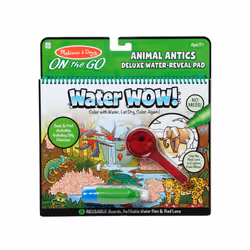 Melissa & Doug On the Go Water Wow! Reusable Water-Reveal Deluxe Activity Pad - Animal Antics