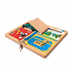 Melissa & Doug Locks and Latches Board Wooden Educational Toy